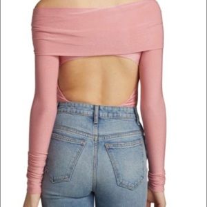 KHAITE
Off-the-shoulder knotted bodysuit